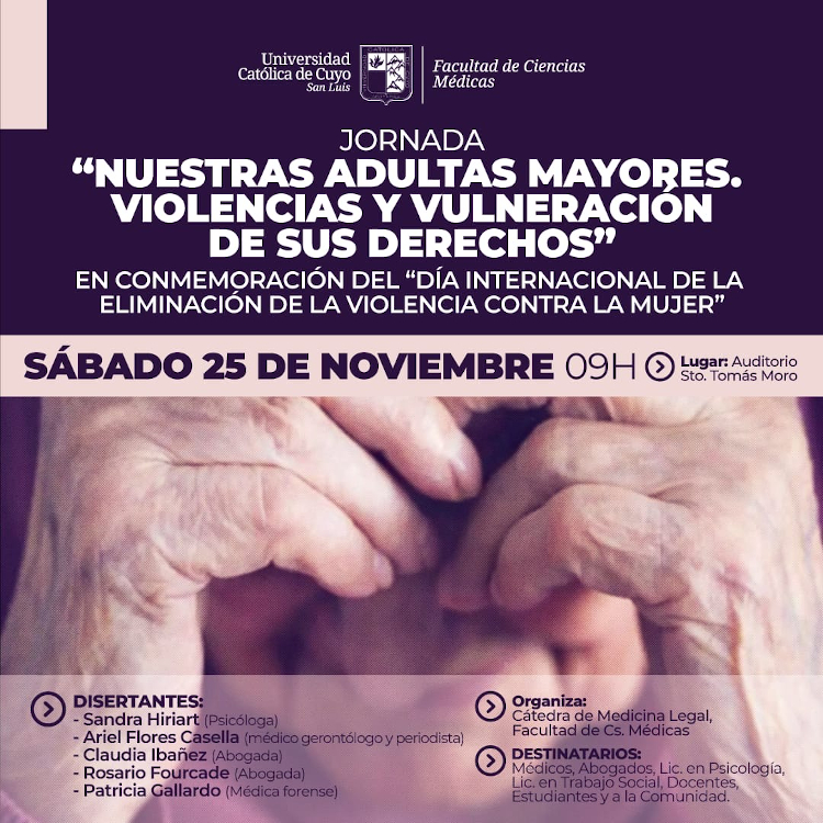 Jornada “Nuestras adultas mayores, violencia y vulneración de sus derechos”